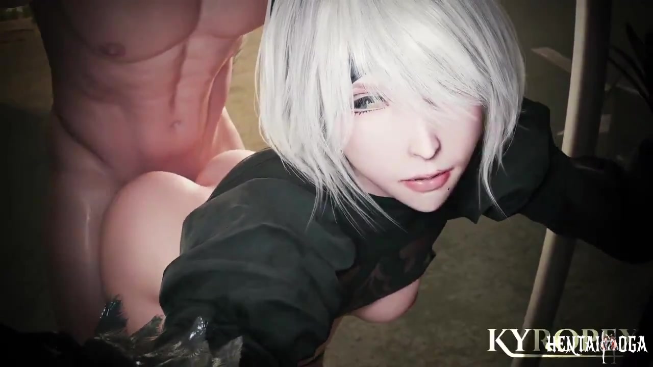 2B feeling great from behind - Free hentai video