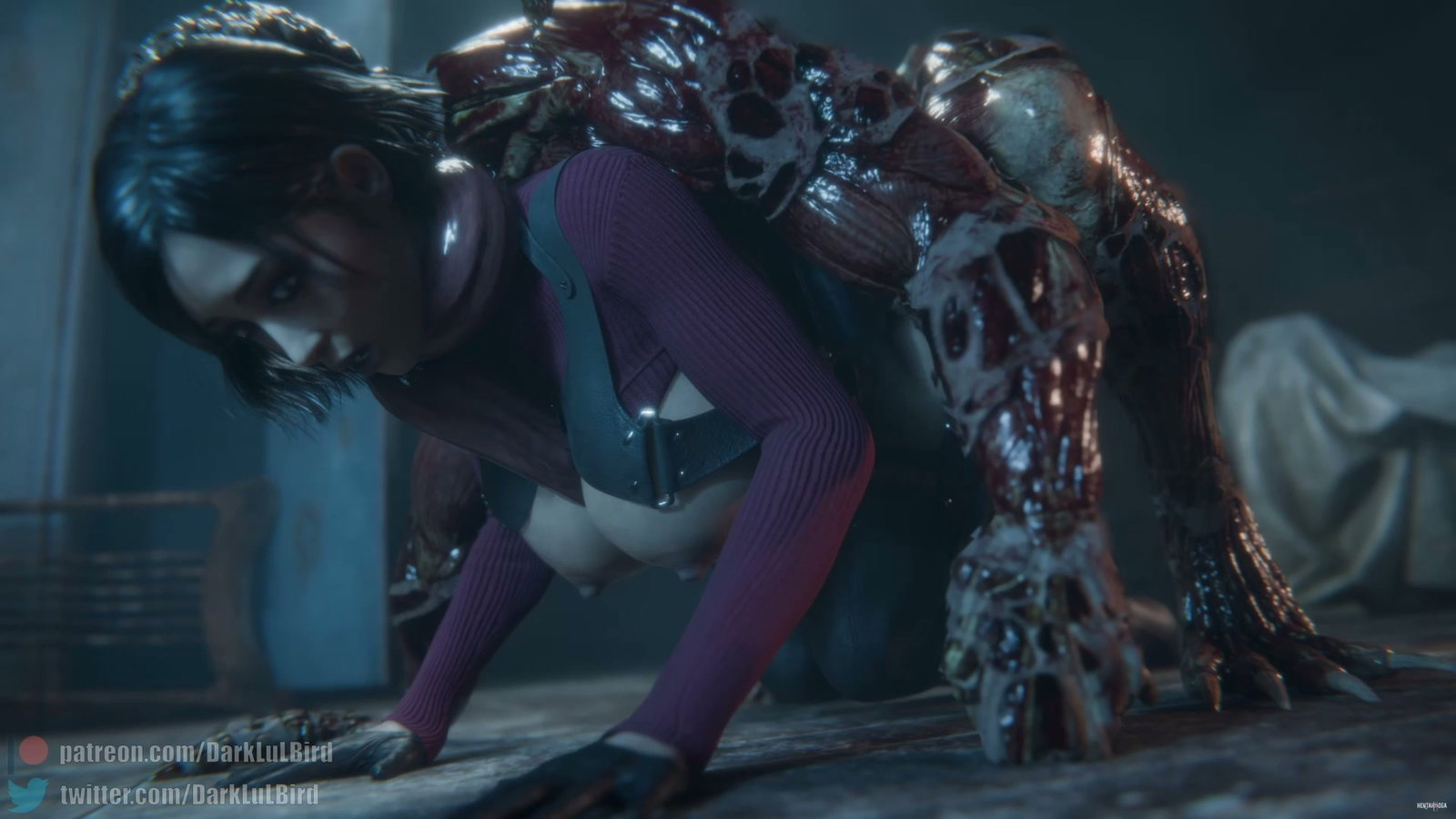 Ada x Licker (Resident Evil) - Free hentai video
