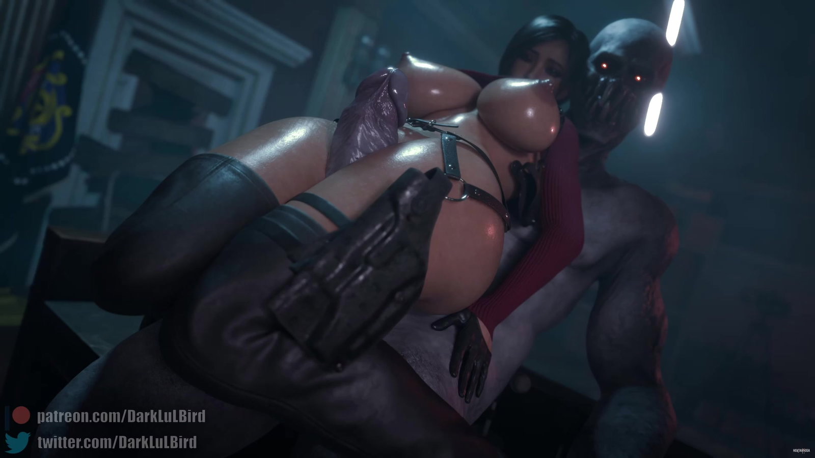 Ada x Regenerator (Resident Evil) - Free hentai video