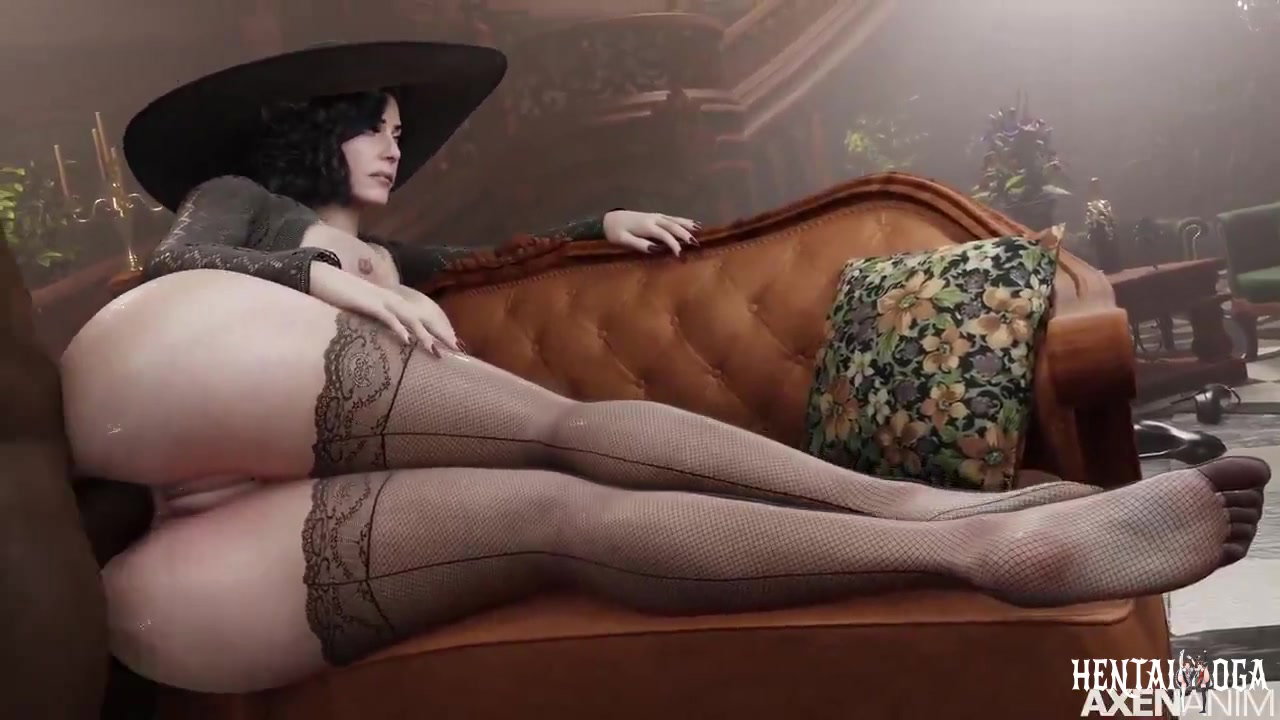 Alcina Dimitrescu taking bbc in her ass - Free hentai video