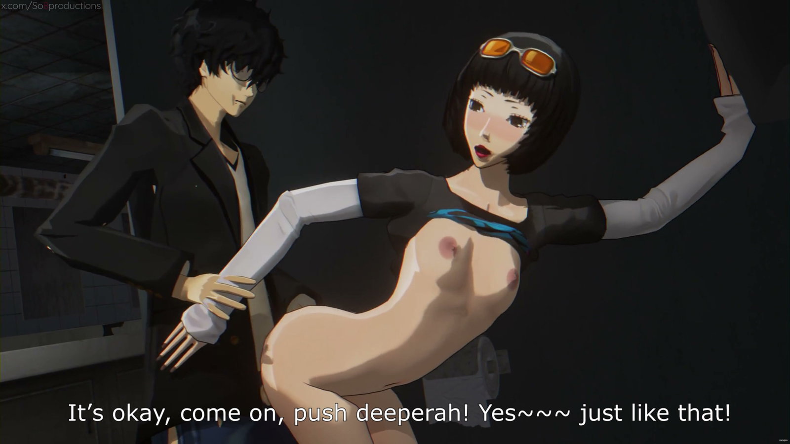 Alone with ohya - persona 5 (alon with series) - Free hentai video