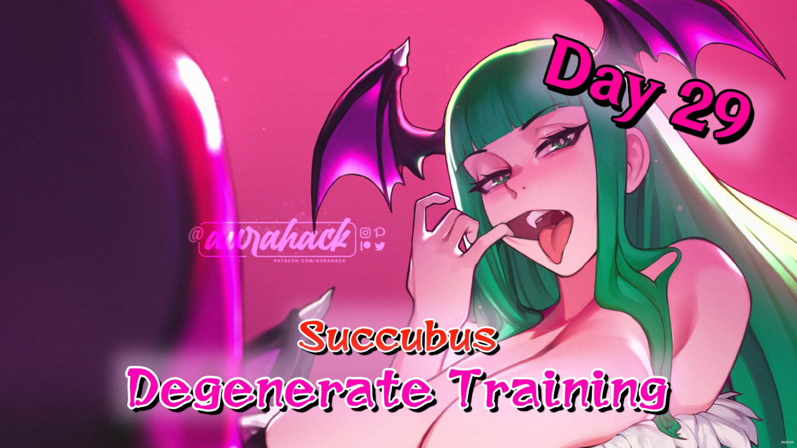 (Animated and Voiced JOI) Succubus Degenerate Training Day 29 (Pegging, CEI) - Free hentai video