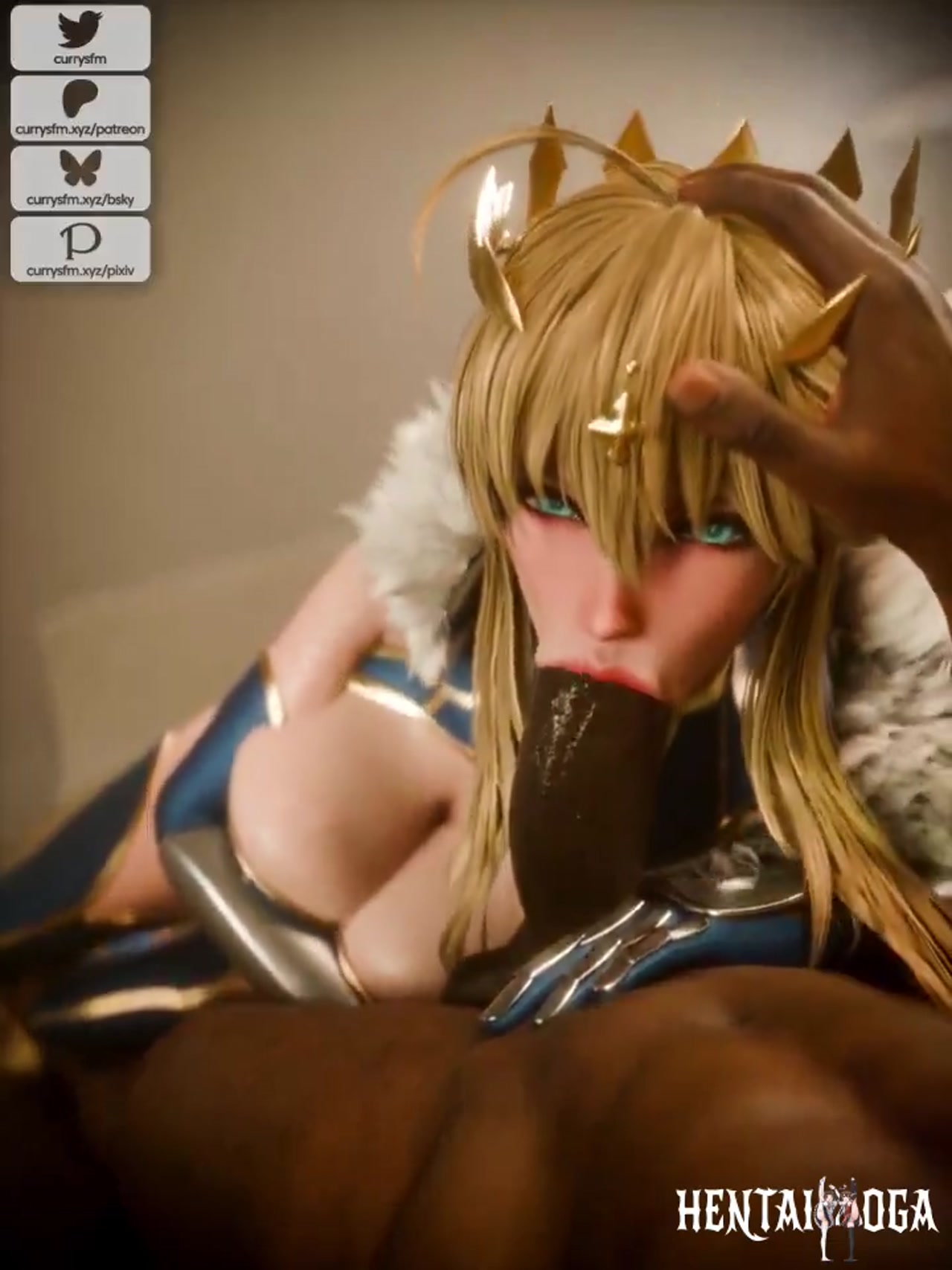 Artoria sucking a bbc pov - Free hentai video