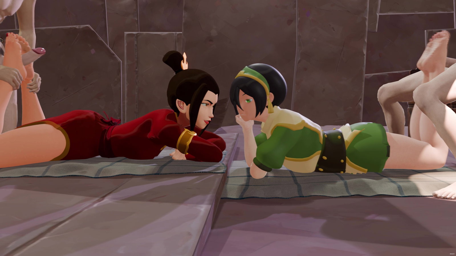 Azula & Toph Bei fong_Avatar (Bazett) - Free hentai video