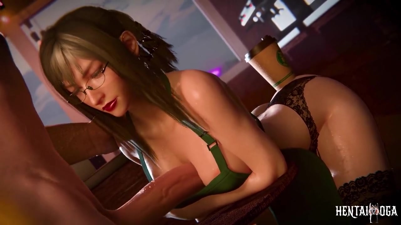 Barista Aranea titty fuck - Free hentai video