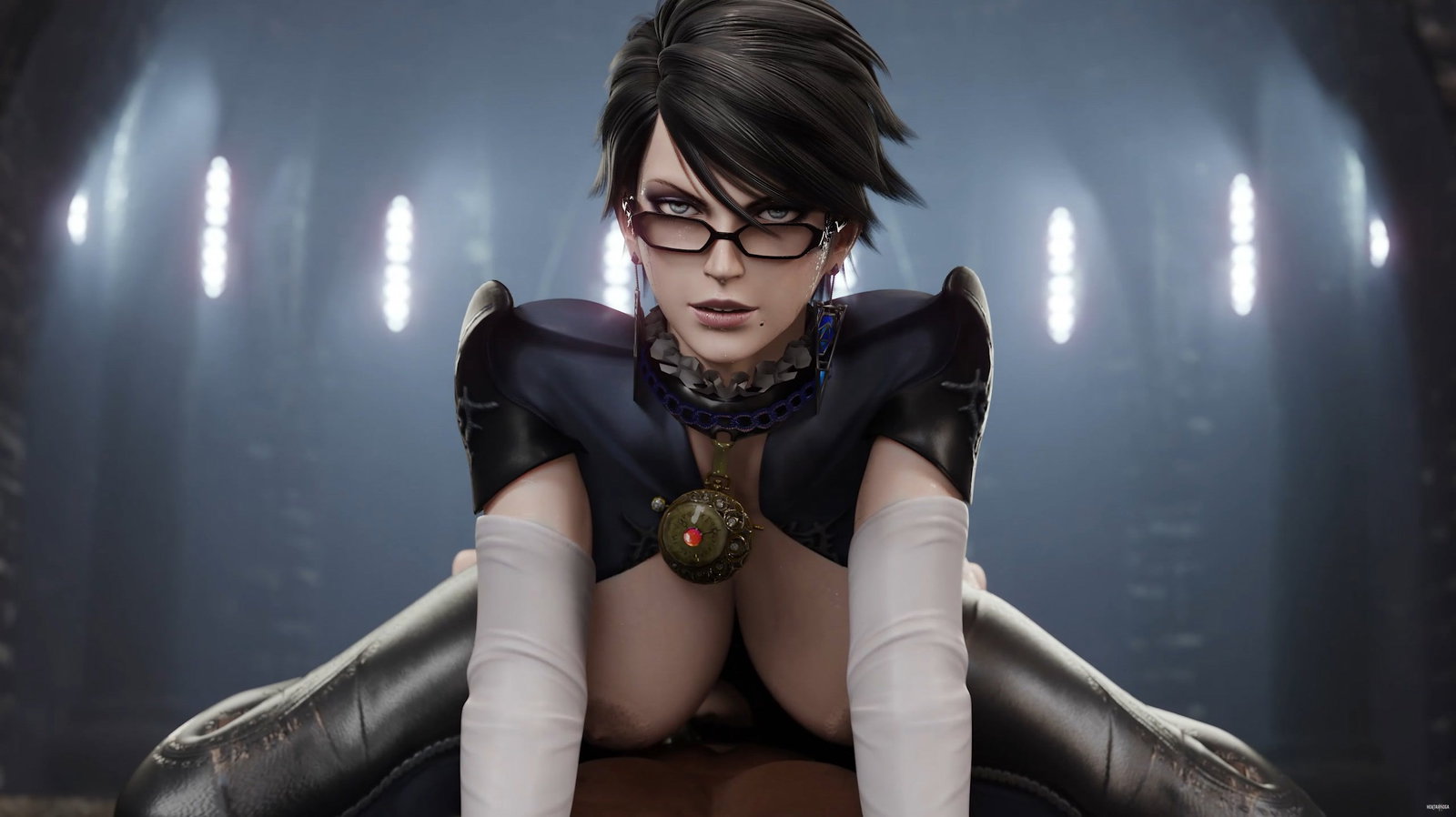 Bayonetta Cowgirl (Blacked)(AXEN)(4K60FPS) - Free hentai video