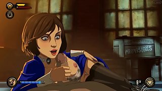 Biocock Intimate - Elizabeth from Bioshock rides cock till reality breaking orgasm - Free hentai video