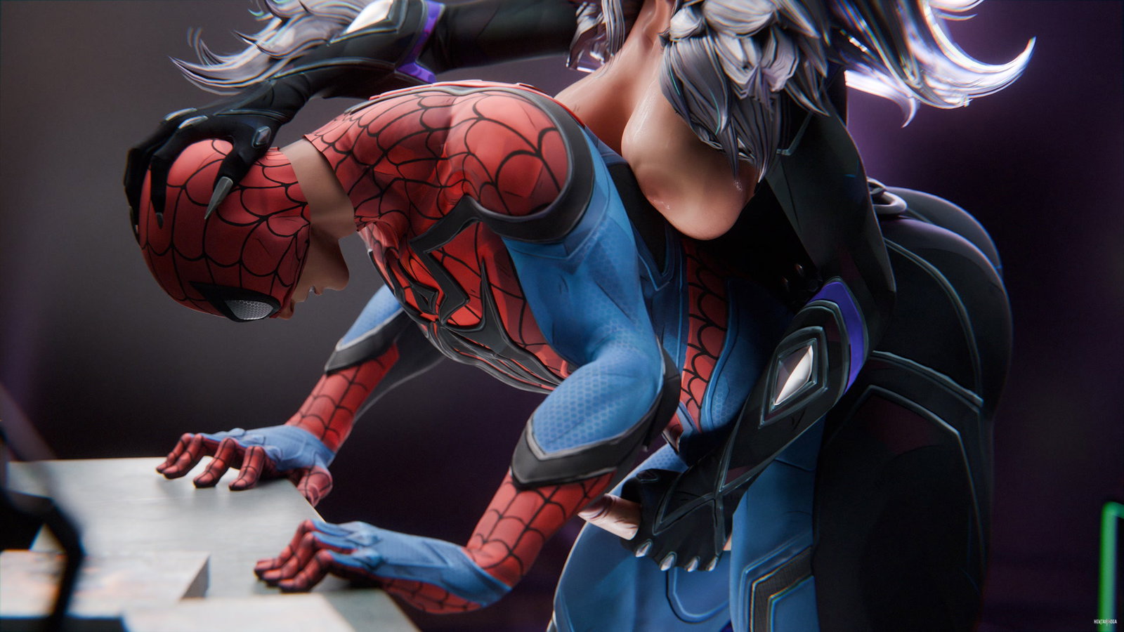 Black Cat is stealing something from Peter - Free hentai video