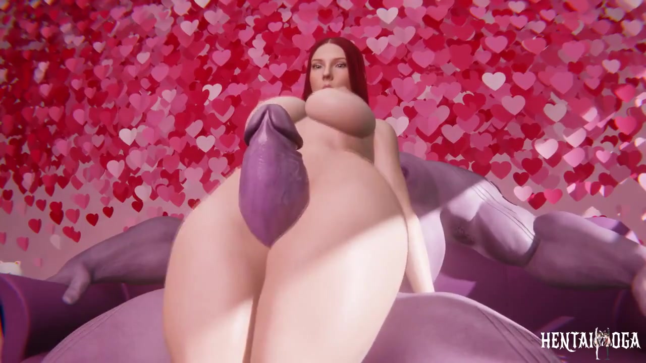 Black Widow gives Thanos a thighjob - Free hentai video