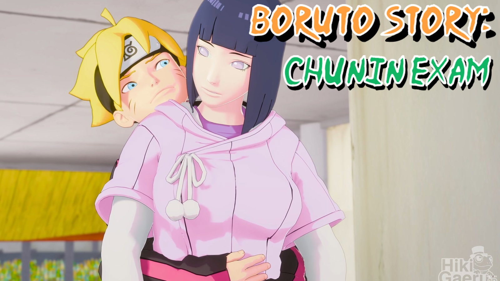 Boruto story: Chunin exam - hinata x boruto (HIKIGAERU3D) - Free hentai video