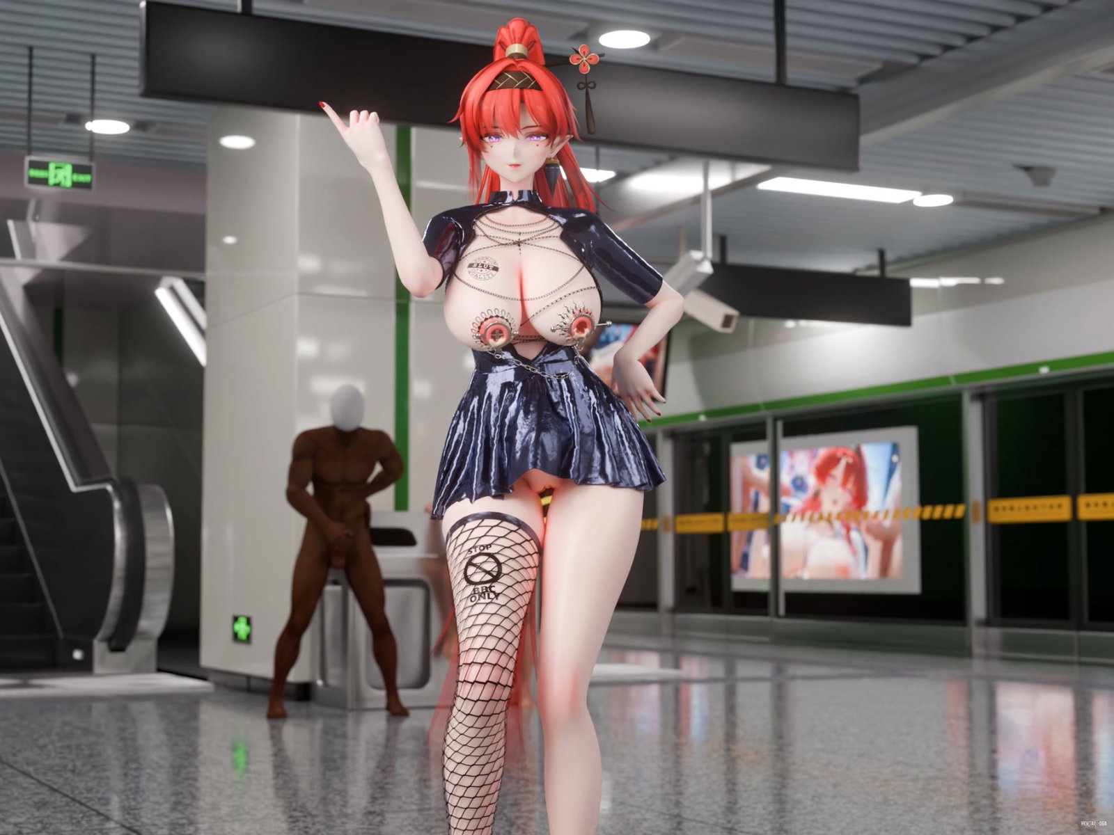 (C3) Yinlin Leather Miniskirt - Free hentai video