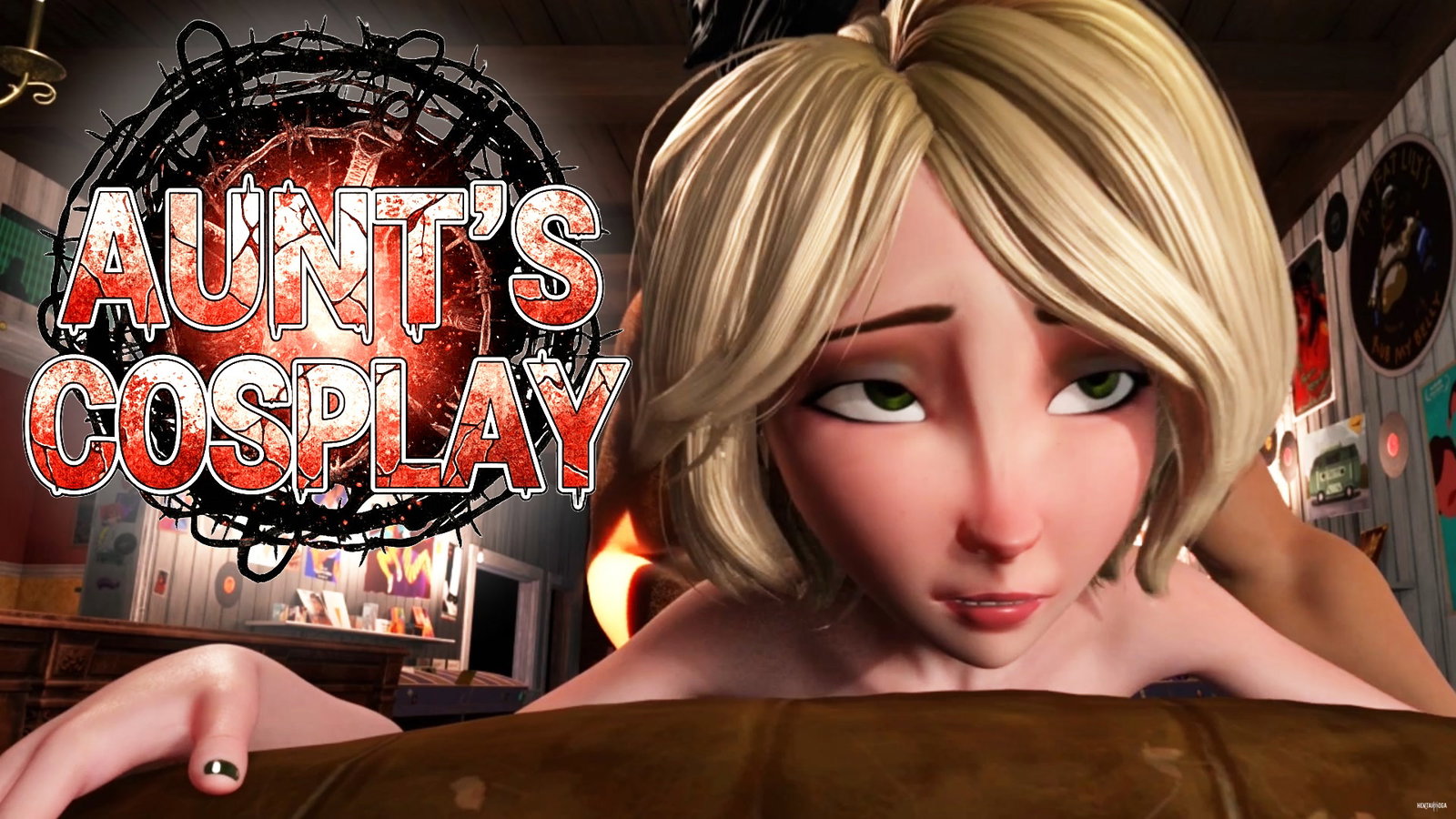 Caught by GoGo: Aunt Cass cosplays Maria - Free hentai video