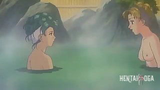 Classmates 2 Special 2 (softcore) - Sexy hentai women are spied on in hot springs - Free hentai video