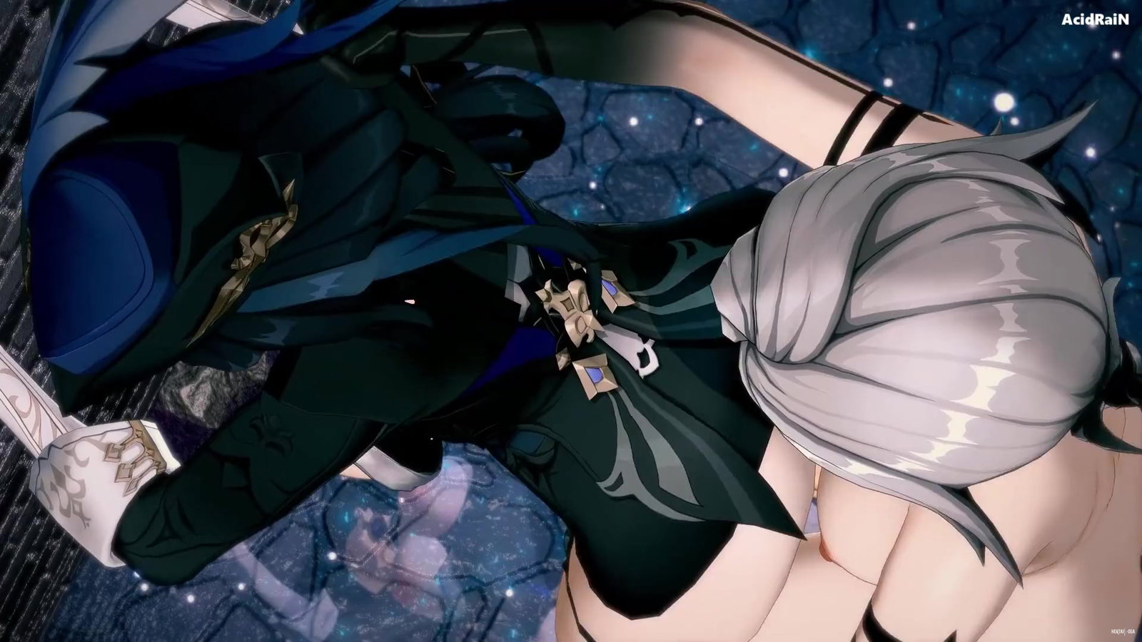 Clorinde x Futa Arlecchino sex video (Genshin impact) - Free hentai video