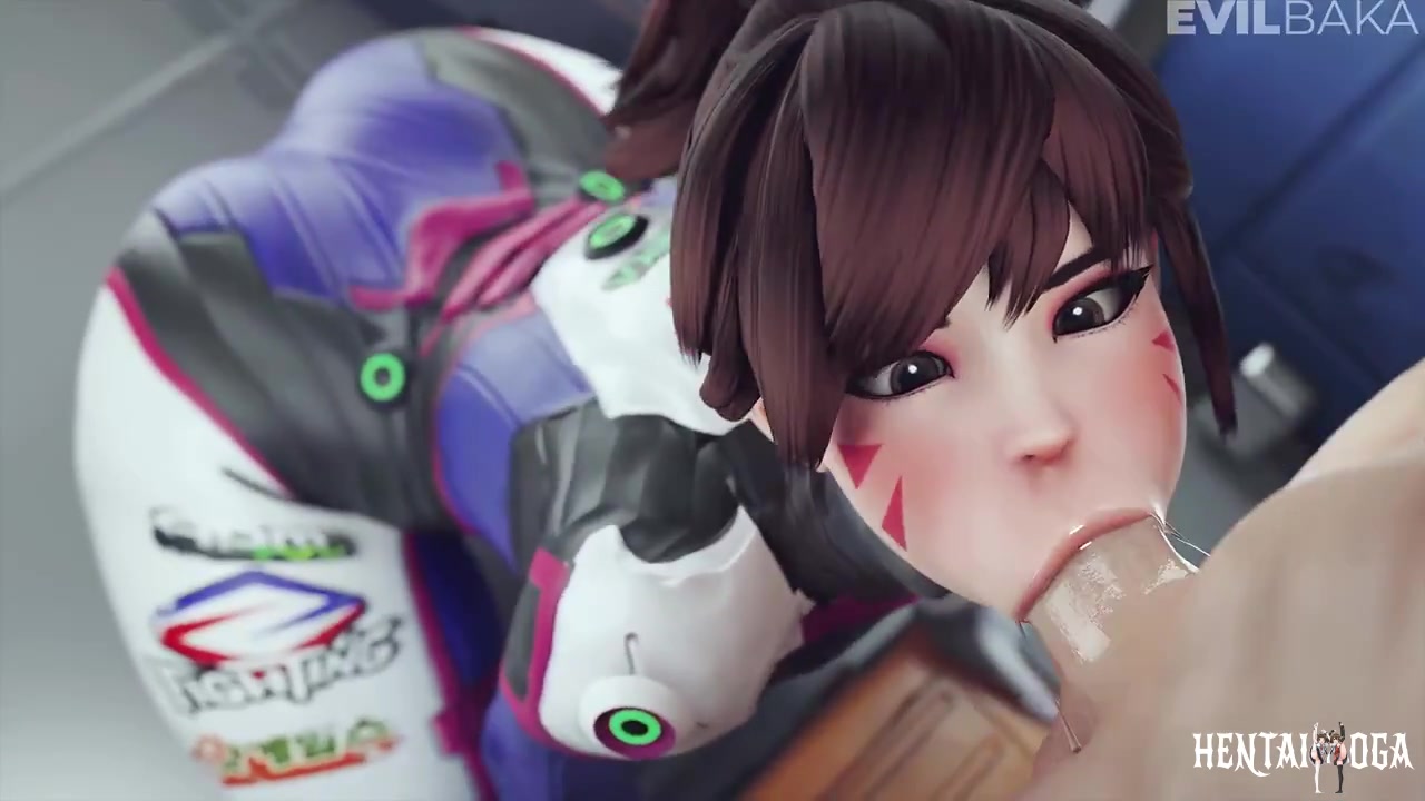 Cute D.va face fucked - Free hentai video