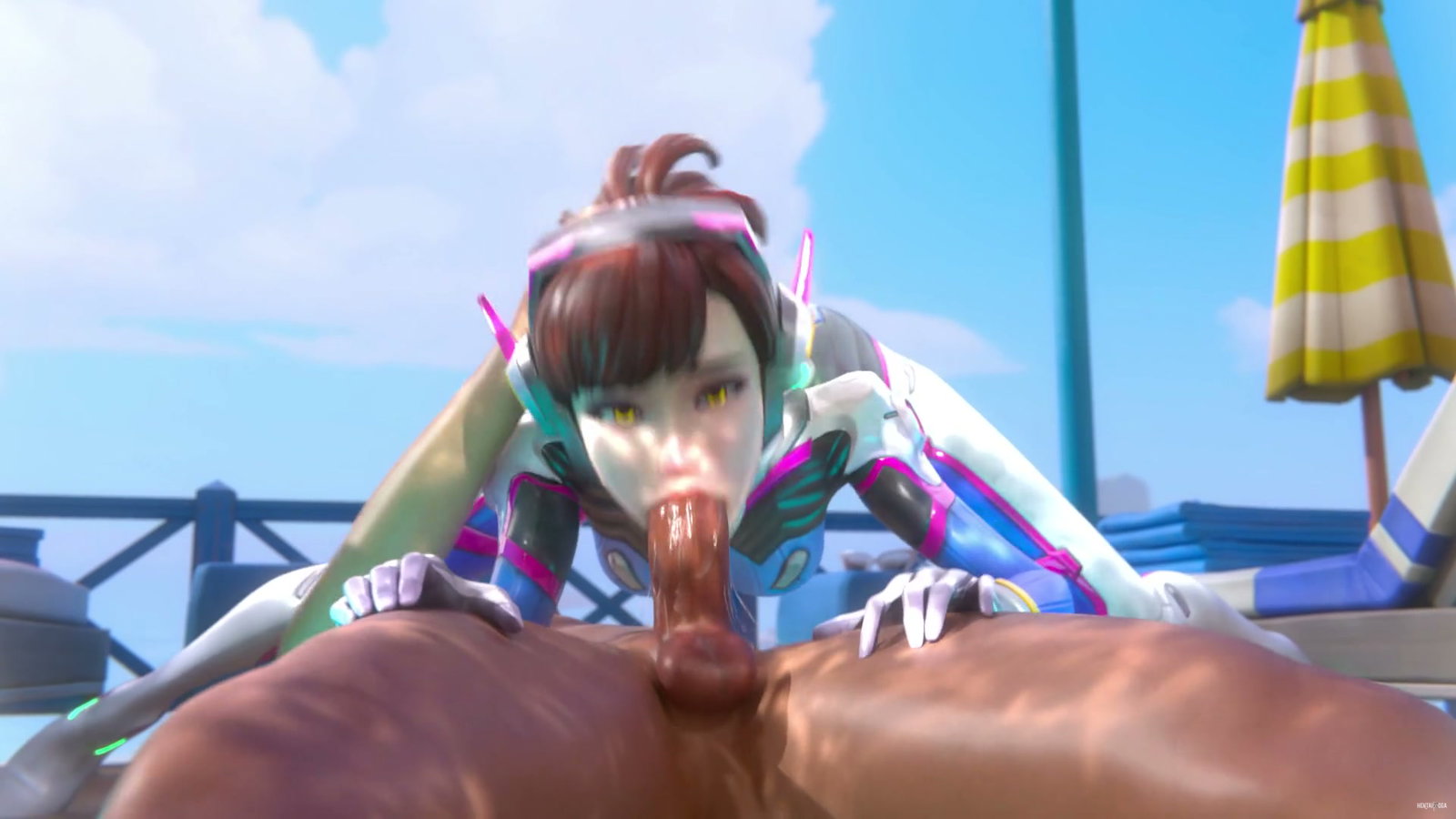 D.va amazing deepblow - Free hentai video