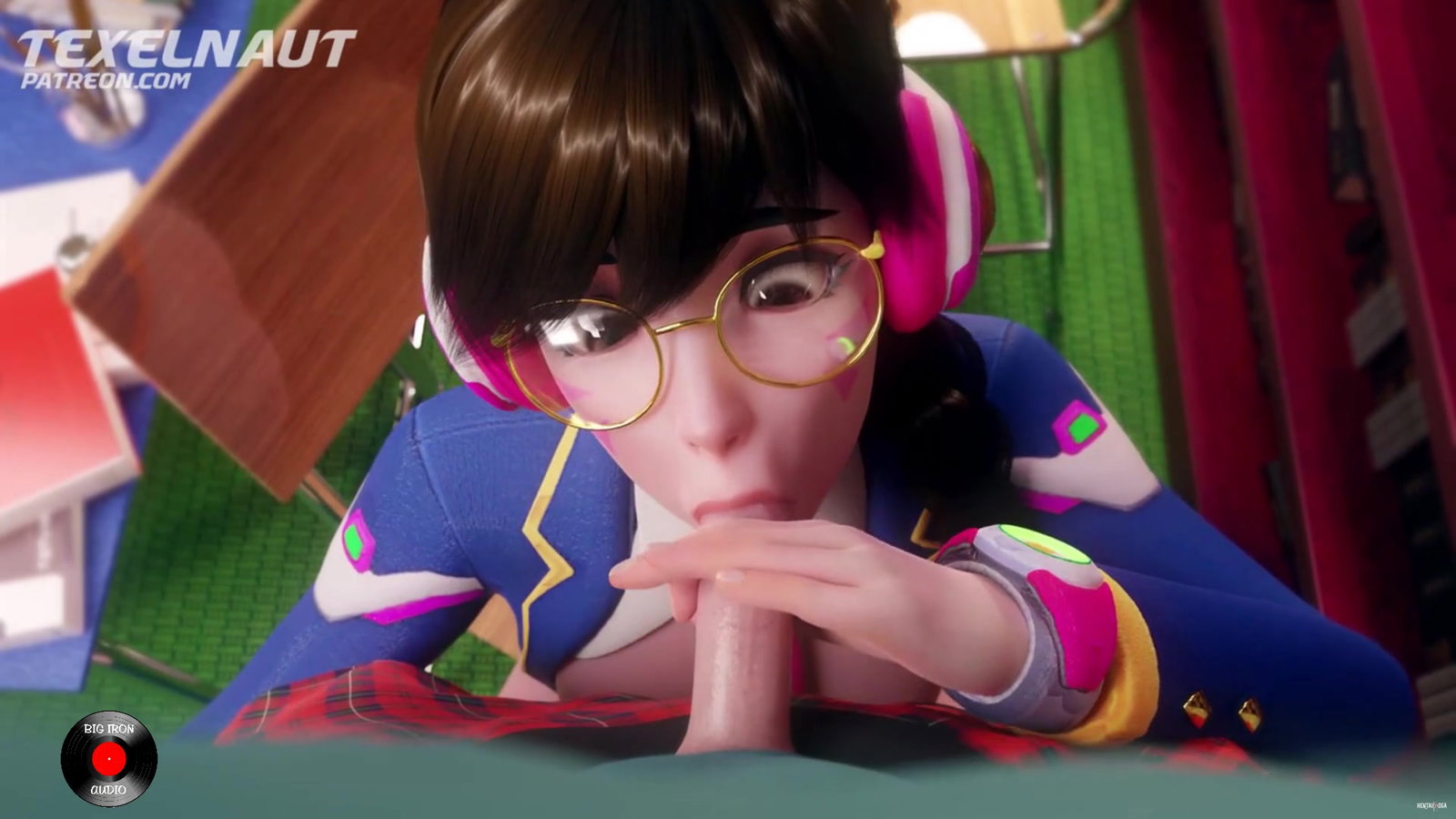 D.va cum inside mouth - Free hentai video