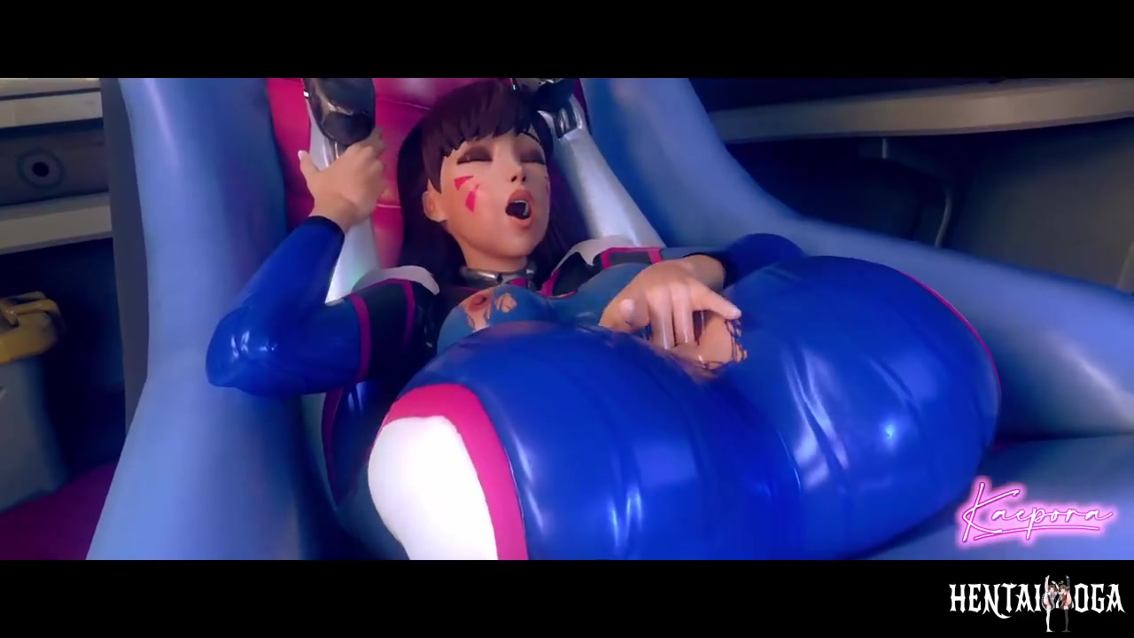 D.va feeling great from fingering herself - Free hentai video