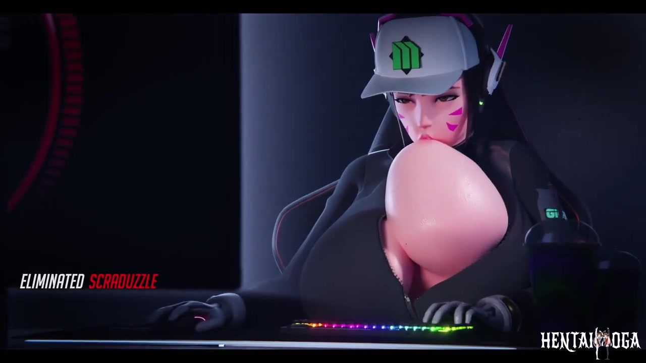 D.va gaming juice - Free hentai video