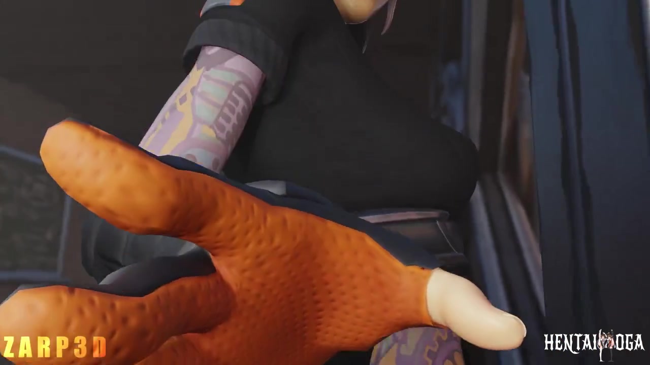 Elite Jules giving a thighjob - Free hentai video