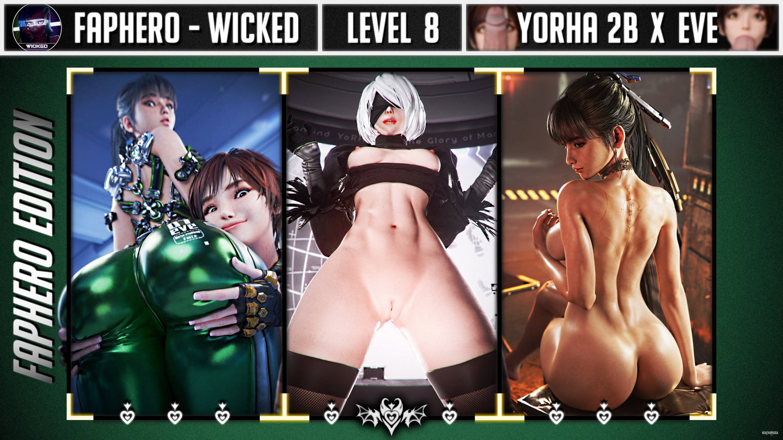 FAPHERO - WICKED - Level 8 - Yorha 2B x Eve |FH| - Free hentai video