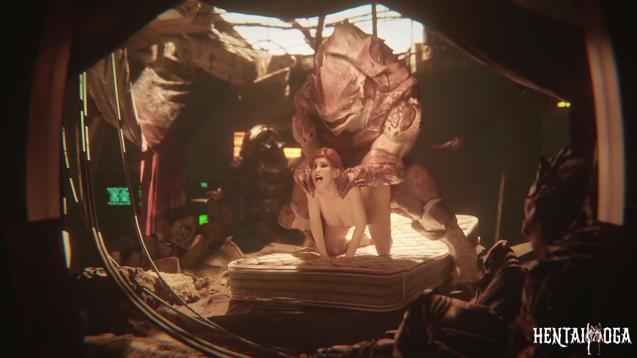 Femshep getting fucked by the Krogan - Free hentai video
