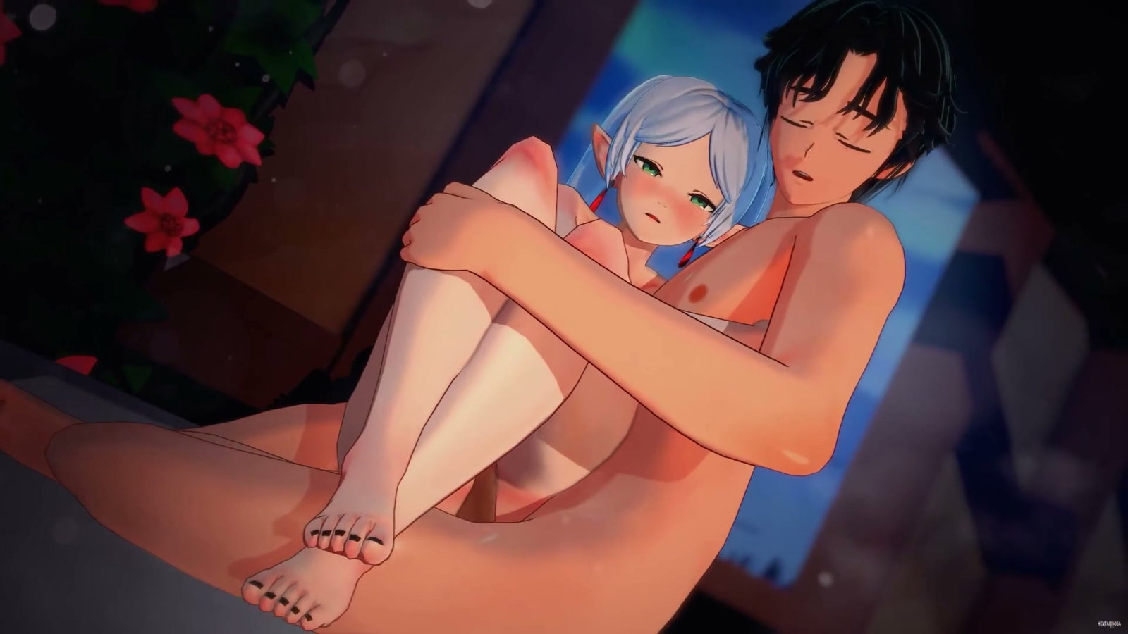 Frieren lap riding (Frieren: Beyond Journey’s End) - Free hentai video