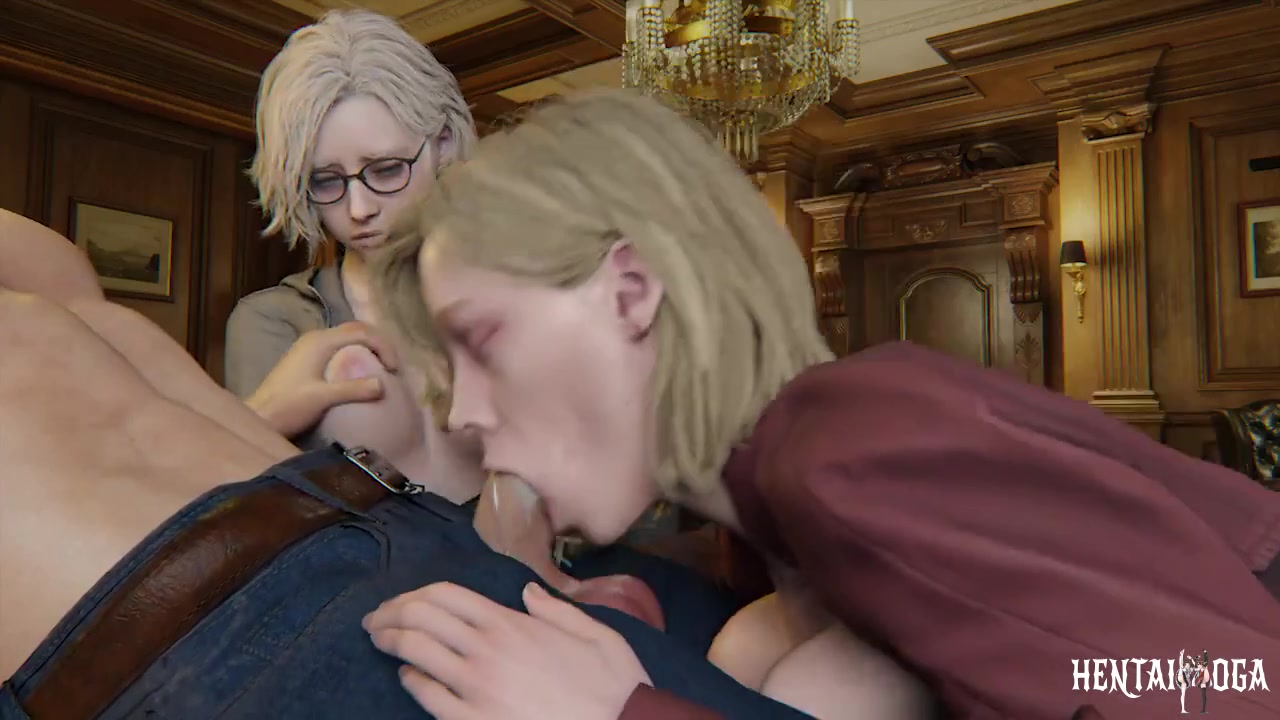 Grace watching Alyssa sucking - Free hentai video