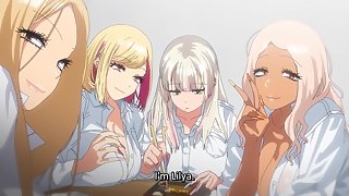 Gyaru Harem Invasion 1 - Businessman is hentai reverse gangbanged by huge tits sluts - Free hentai video