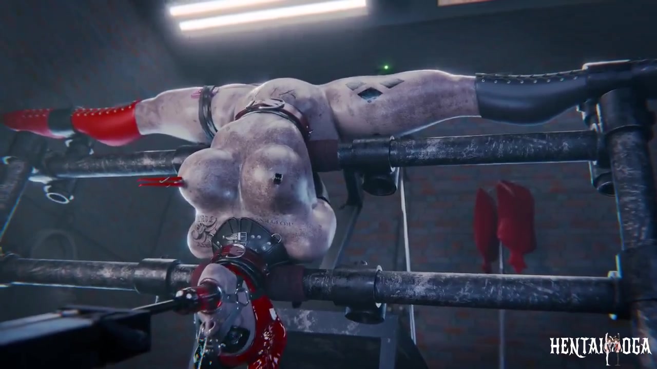 Harley Quinn trapped in a machine - Free hentai video