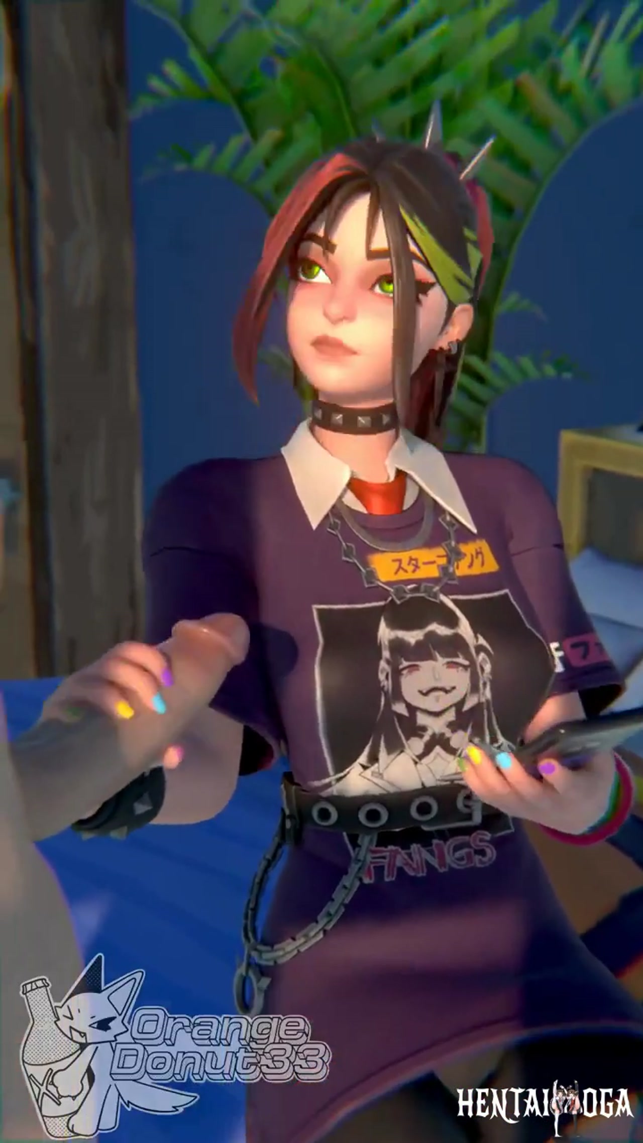 Helsie busy on her phone - Free hentai video