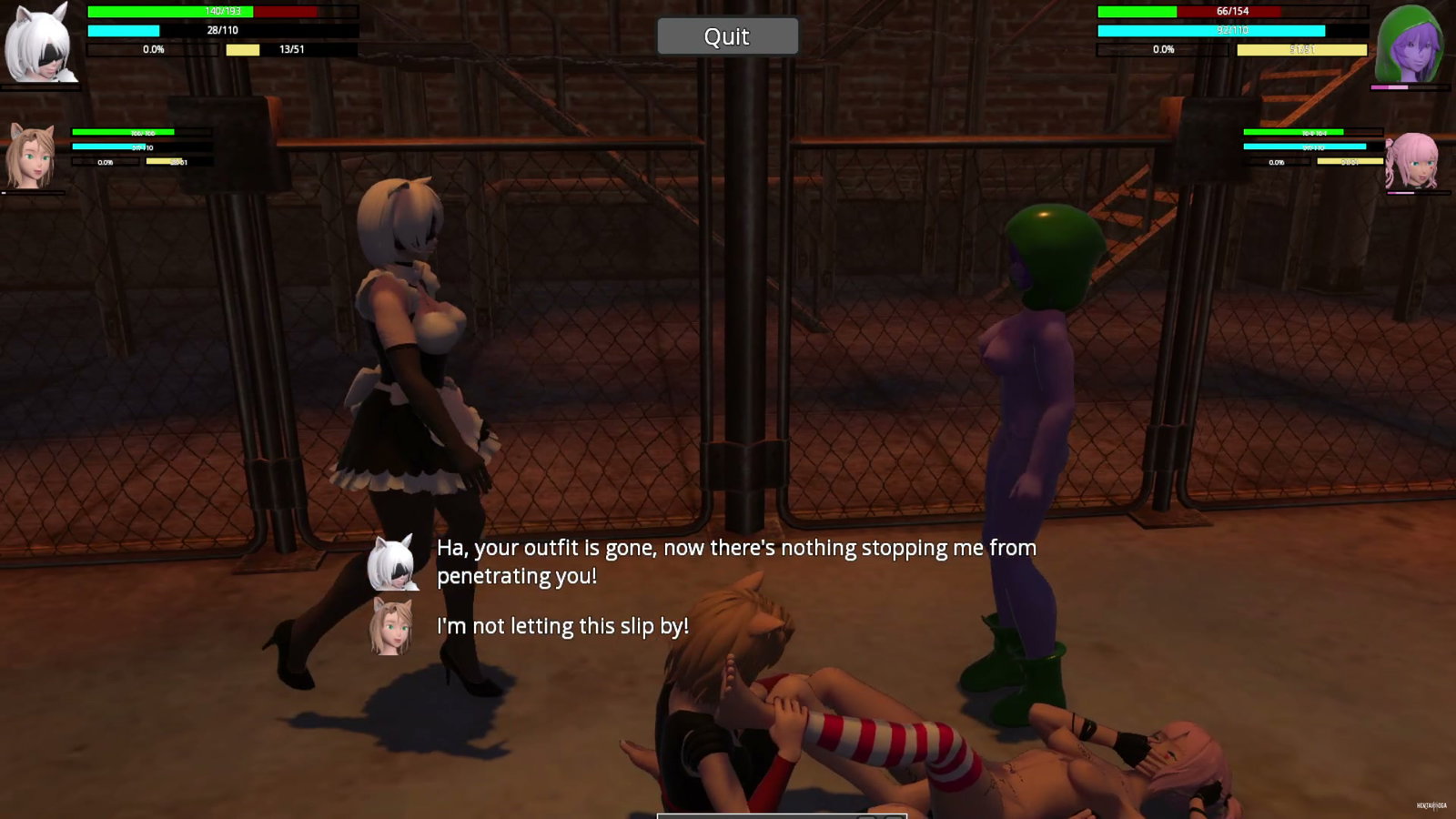 HRSL: Anora and Aria vs Lily and Violetta Street - Free hentai video