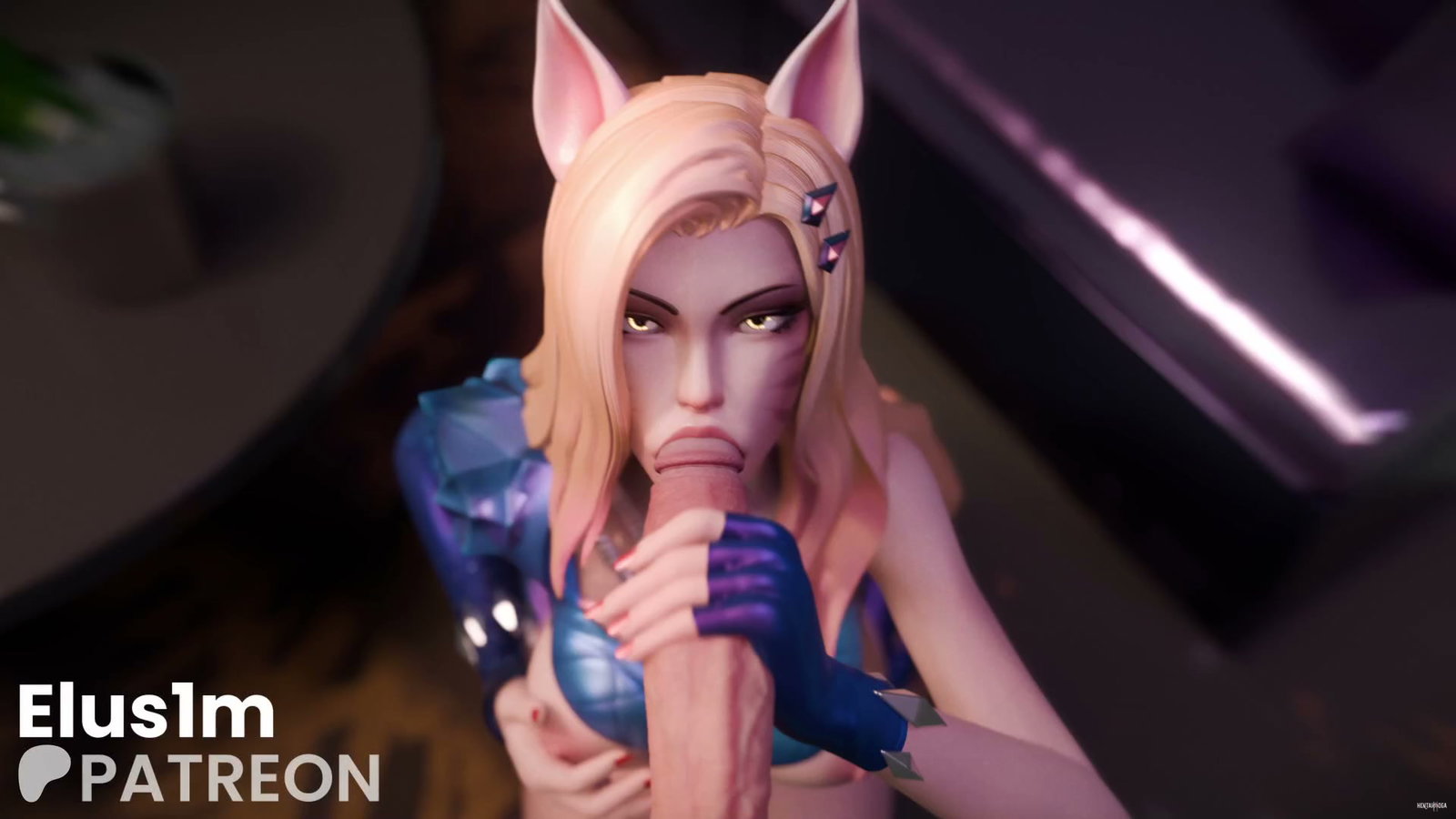 KDA Ahri Blowjob | League of Legends - Free hentai video