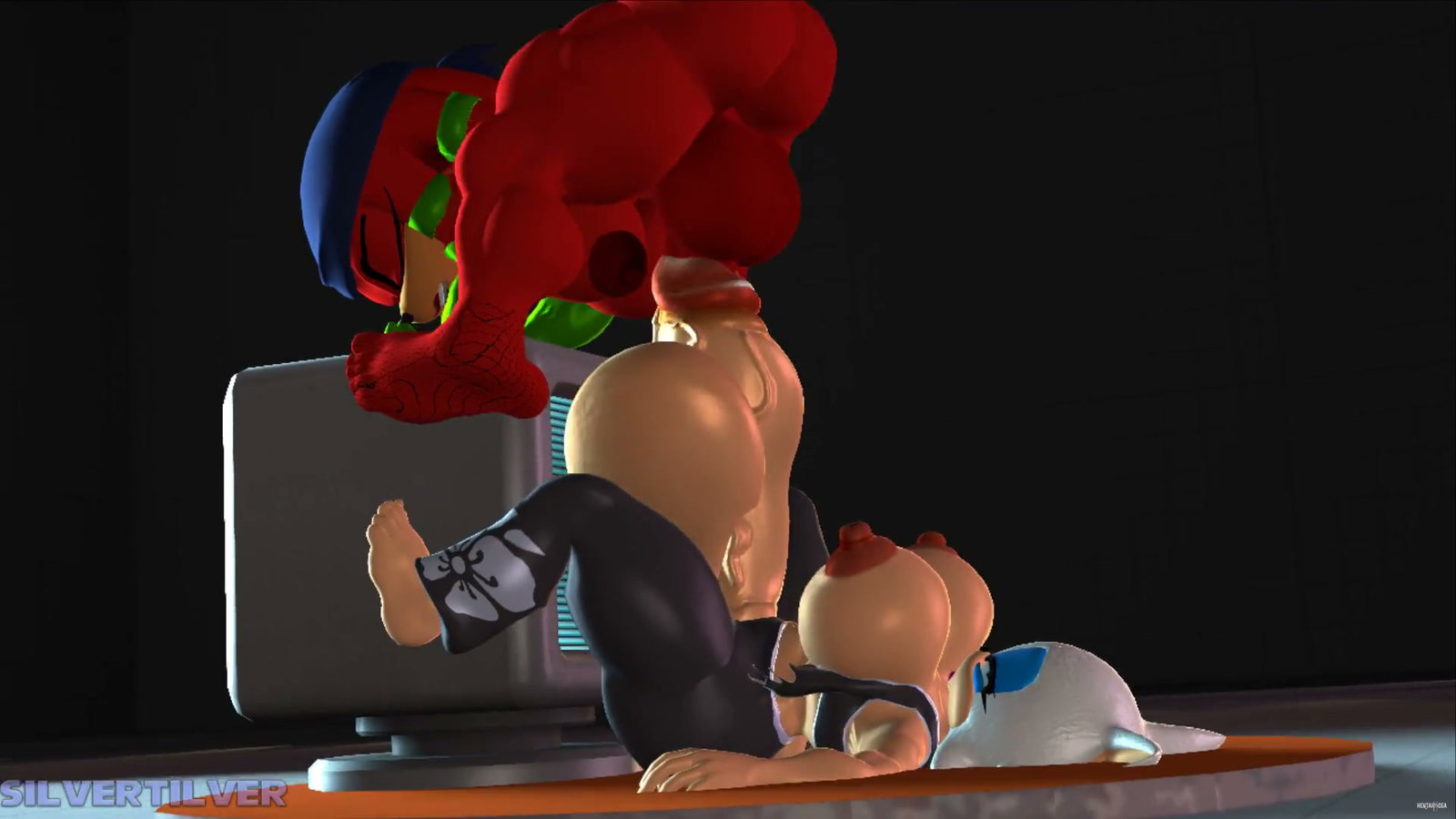 Knuckles docking Rouge - Free hentai video