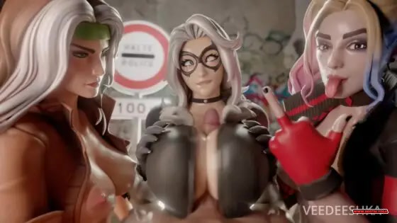 Massive Boobs Titjob Frenzy Animation Collection (Veedeeshka) - Free hentai video
