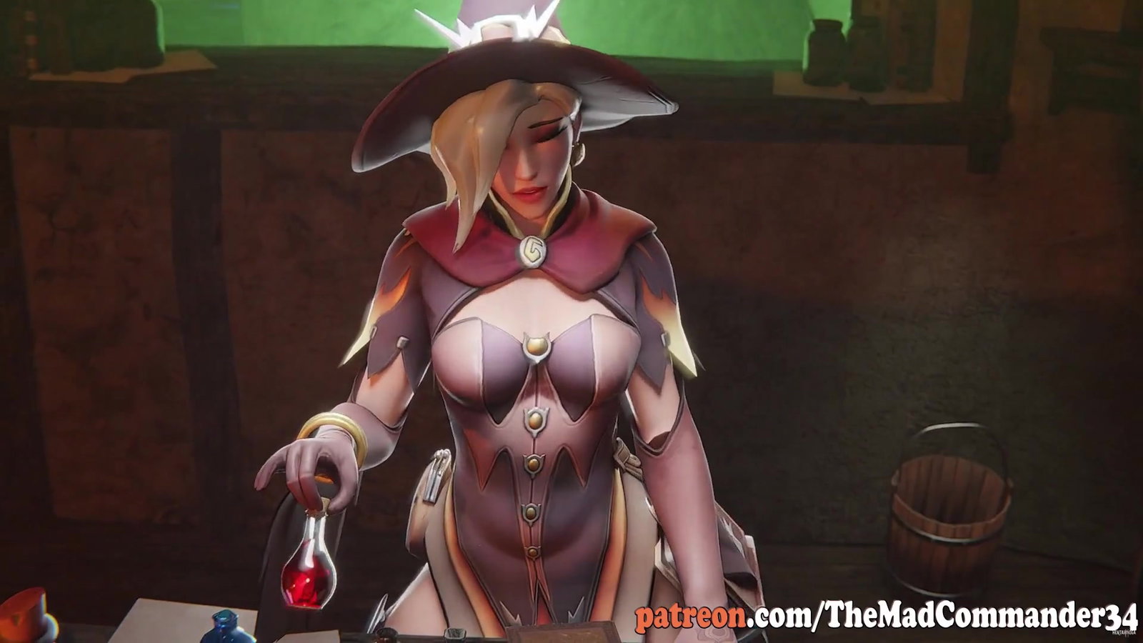 Mercy Collecting Werewolf Cum (part 1) - Free hentai video