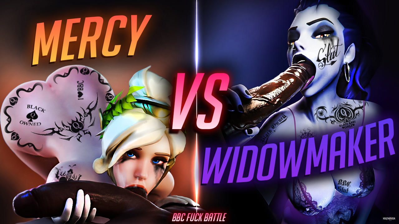 Mercy VS Widowmaker | BBC Fuck Battle - Free hentai video