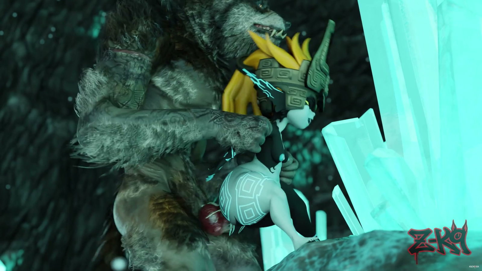 Midna x Werewolf (Z-K9) - Free hentai video