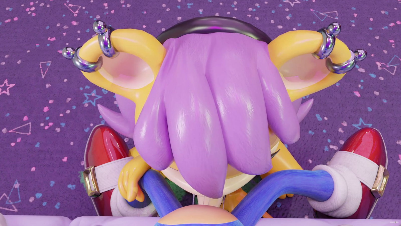 Mina blow Sonic - Free hentai video