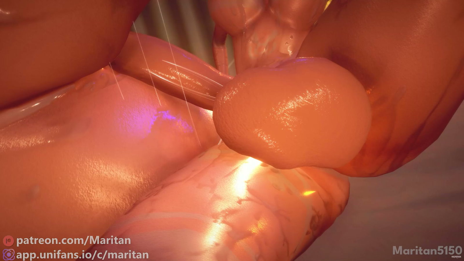 Mualani fucking Varesa's MASSIVE, oily ass ❤❤ (Size Difference) - Free hentai video