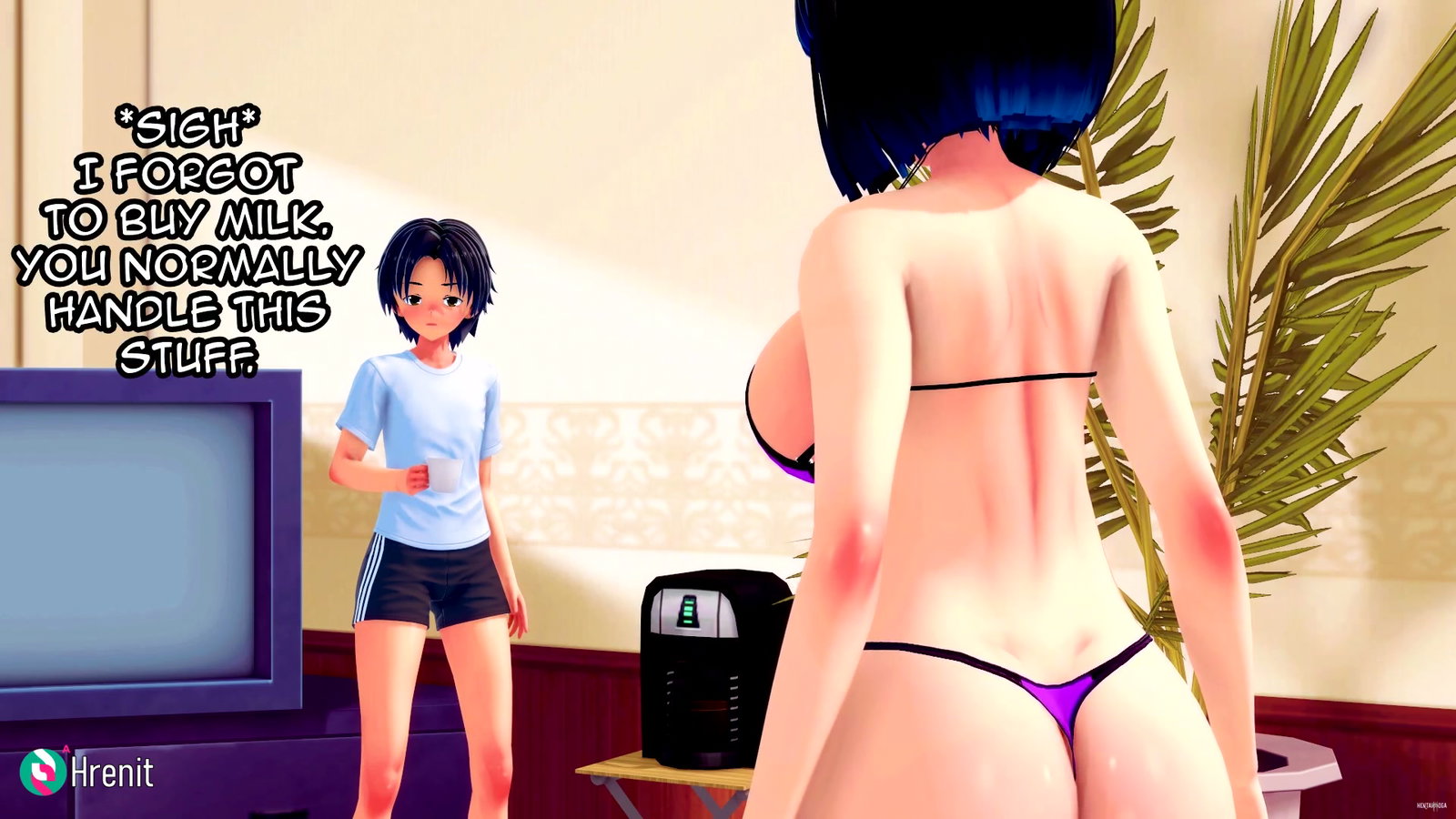My Futa Goth Roommate - Free hentai video