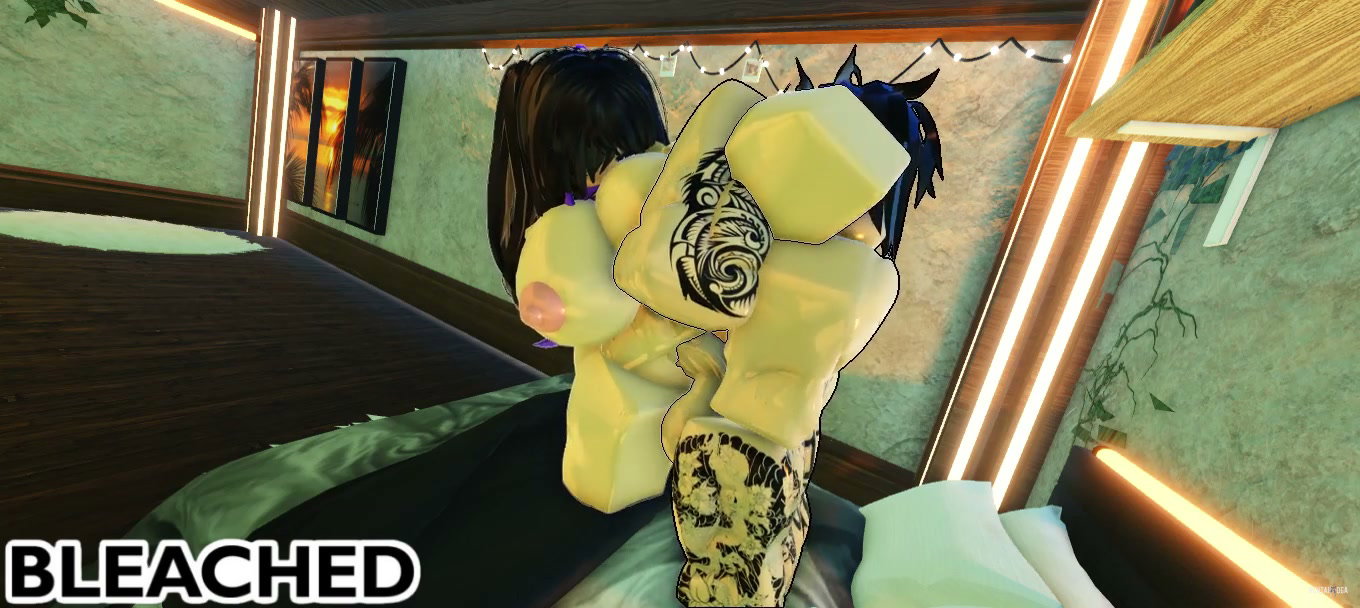 Naughty Roommate pays the rent with her Creamy Pussy - ROBLOX BLEACHED - Free hentai video
