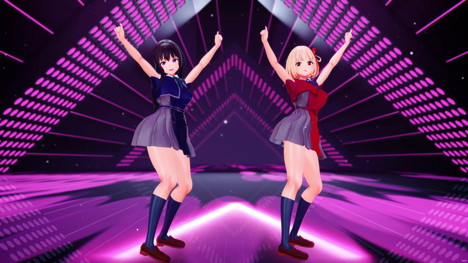 Nishikigi Chisato X Inoue Takina MMD - Free hentai video