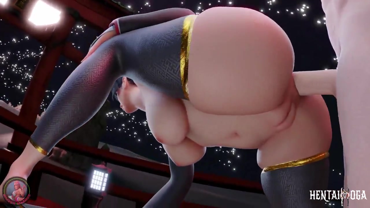 Nyotengu bending over for an anal (Extended) - Free hentai video