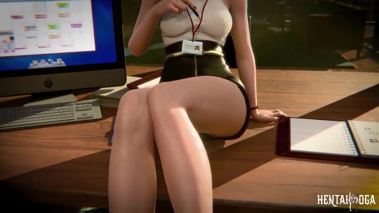 Office Lady Gentiana footjob - Free hentai video