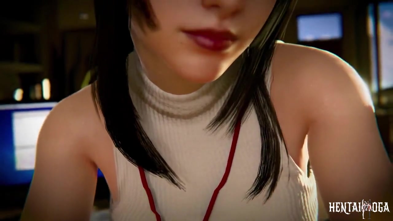 Office Lady Gentiana giving a kneejob - Free hentai video