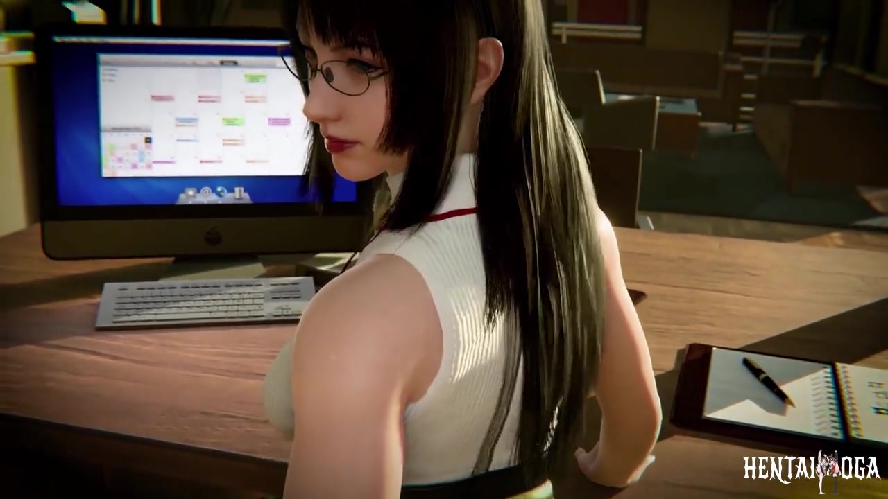 Office Lady Gentiana reverse riding - Free hentai video