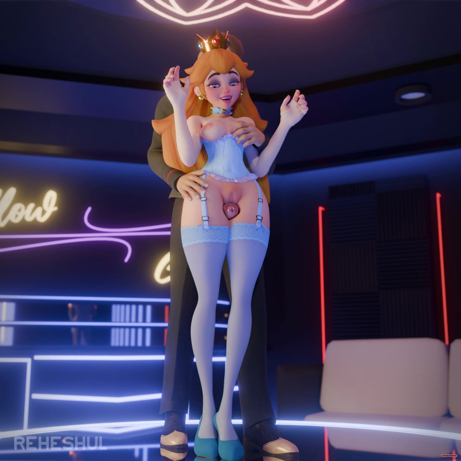 Peachy thighjob - Free hentai video