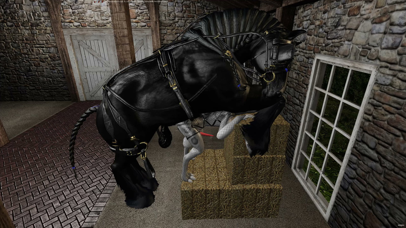 Percheron Stallion But His Penis in the Snake's Anus - Free hentai video