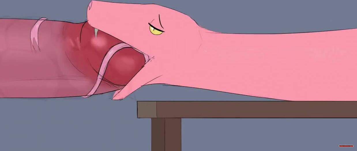 pink snake giving fucking blowjob (clade) - Free hentai video